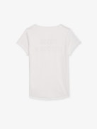 Camiseta Tunecina Fishnet - Camisa tunecina blanca de algodón ecológico, de manga corta con bordado «Mon Amour» en la espalda.