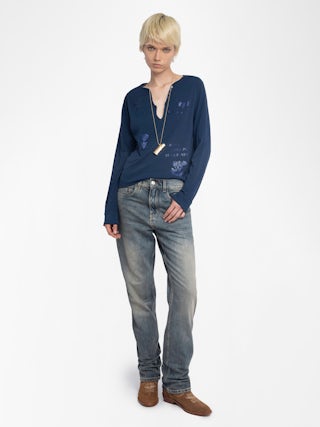 Tunisien Tuni - Tunisien manches longues avec multicusto strass.