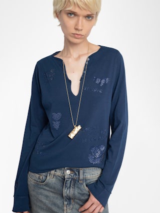 Tunisien Tuni - Tunisien manches longues avec multicusto strass.