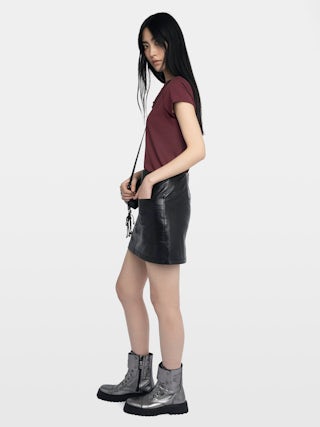 Tunisien Tuni - Tunisien manches courtes avec broderie et strass au dos.