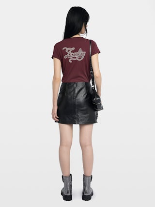 Tunisien Tuni - Tunisien manches courtes avec broderie et strass au dos.