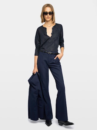 Tunisien Tuni - Tunisien manches longues en coton dévoré.