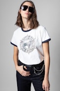 Zoe Studio T-shirt Strass - Women's short-sleeved address T-shirt