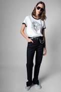 Zoe Studio T-shirt Strass - Women's short-sleeved address T-shirt