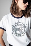Zoe Studio T-shirt Strass - Women's short-sleeved address T-shirt