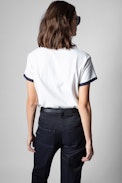 Zoe Studio T-shirt Strass - Women's short-sleeved address T-shirt