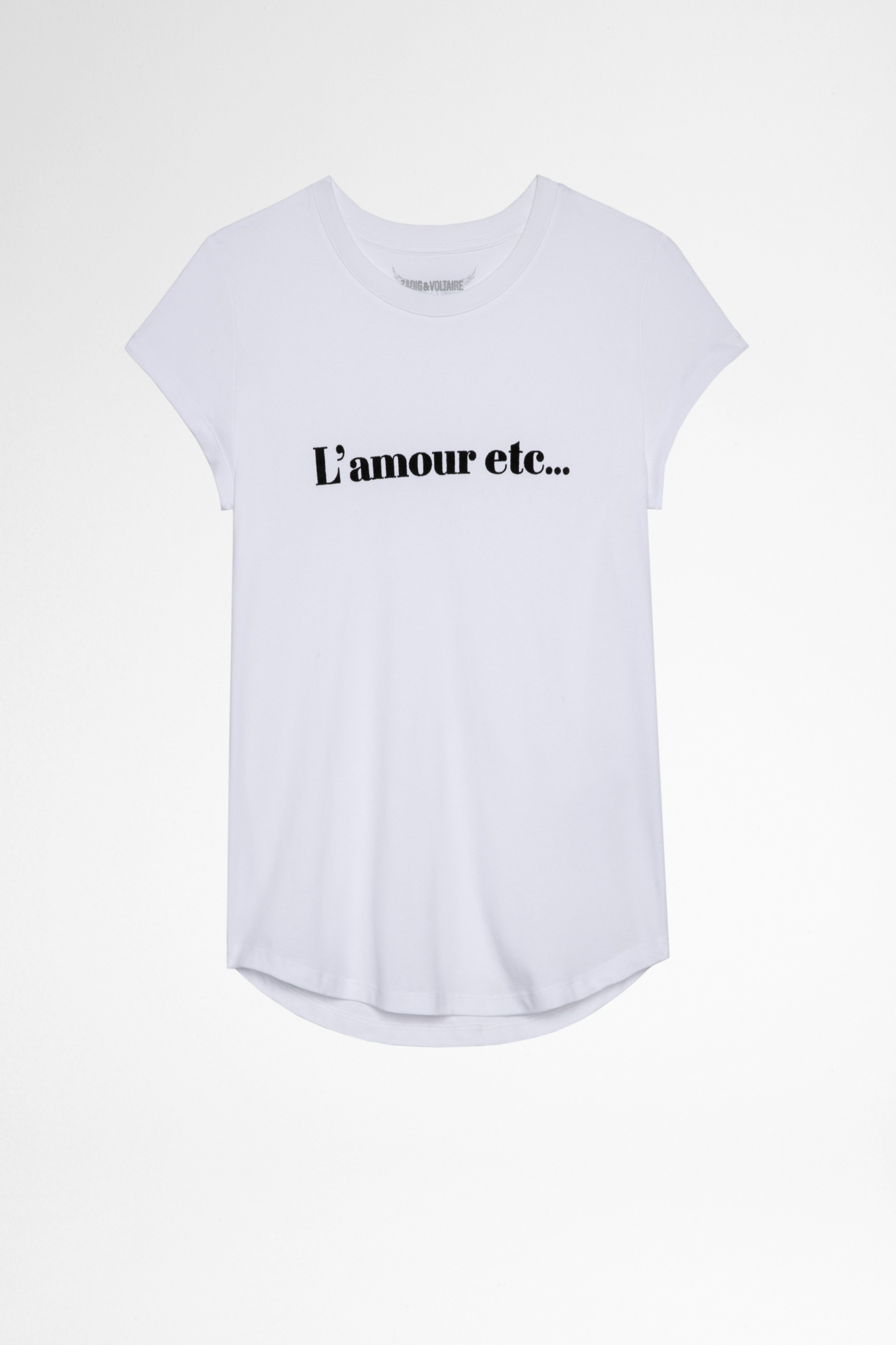 T-Shirt Woop L'amour etc T-shirt in cotone bianco L'amour etc... donna