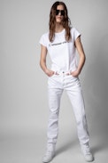 T-shirt Woop L‘Amour etc - T-shirt aus weißer Baumwolle L‘Amour etc. Damen