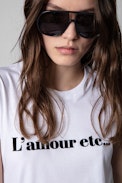T-shirt Woop L‘Amour etc - T-shirt aus weißer Baumwolle L‘Amour etc. Damen