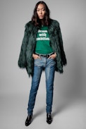 Camiseta Zoe - Camiseta de mujer de algodón verde Dream with ambition. Confeccionado con fibras procedentes de la agricultura ecológica.
