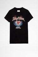 Tom T-Shirt - Women's black cotton world tour T-shirt. This product is GOTS certified and made with fibers from organic farming.