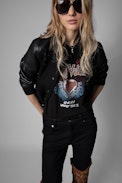 Tom T-Shirt - Women's black cotton world tour T-shirt. This product is GOTS certified and made with fibers from organic farming.