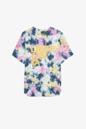 Camiseta Bow L'amour C'est Ça - Camiseta de algodón con estampado tie&dye multicolor «L'amour C'est Ça» para mujer