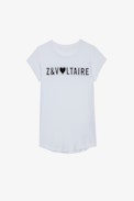 Skinny Z&Voltaire T-shirt - Women's white short sleeved t-shirt with "Z&V♥LTAIRE" print on front.