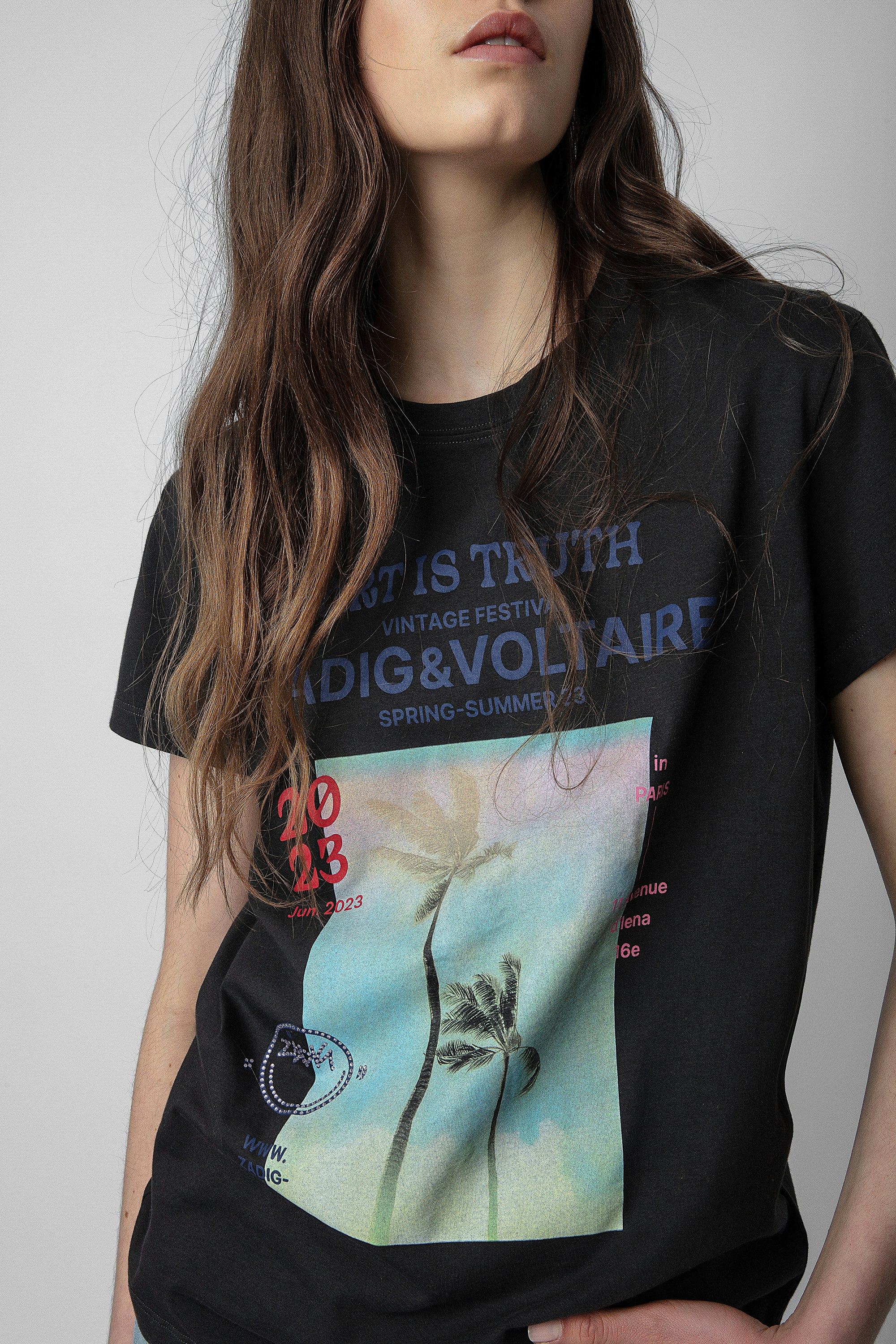 Zoe T-Shirt t-shirt grey women | Zadig&Voltaire