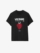 Camiseta Tommer Crush Strass con Strass - Camiseta de algodón en color gris oscuro con cuello redondo, mangas cortas, motivos Crush con strass y Concert.