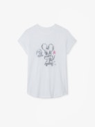 Woop Kiss My Ass T-shirt - Women's white cotton t-shirt with customized details designed by Humberto Cruz.