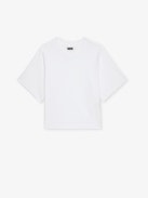 Lennox Cropped Tee - Women's white cropped t-shirt.