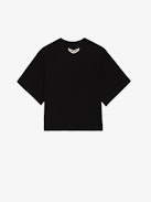 Lennox Cropped Tee - Women's faded black cropped t-shirt.
