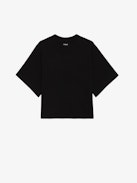 Lennox Cropped Tee - Women's faded black cropped t-shirt.