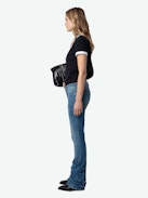 Walk Diamante Insignia T-shirt - Short-sleeved black organic cotton T-shirt with insignia and cherry prints embellished with diamante on the front.