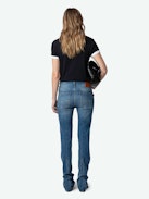 Walk Diamante Insignia T-shirt - Short-sleeved black organic cotton T-shirt with insignia and cherry prints embellished with diamante on the front.