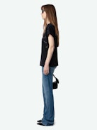 Anya Diamante Wings T-shirt - Short-sleeved baggy T-shirt with diamante wings on the sides.