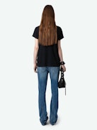 Anya Diamante Wings T-shirt - Short-sleeved baggy T-shirt with diamante wings on the sides.