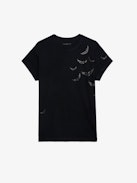 Anya Diamante Wings T-shirt - Short-sleeved baggy T-shirt with diamante wings on the sides.