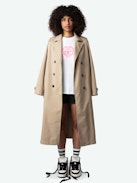 T-shirt Edwin Hearts - T-shirt bianca oversize in cotone biologico con maniche corte e floccatura "Hello Stop Breaking Hearts" sul davanti.