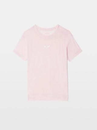 Camiseta Marta - Camiseta de manga corta con alas de estrás en la parte delantera.