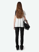 Walk Voltaire Wings T-shirt - Short-sleeved ecru T-shirt with Voltaire print and wings on the front.