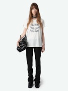 Walk Voltaire Wings T-shirt - Short-sleeved ecru T-shirt with Voltaire print and wings on the front.