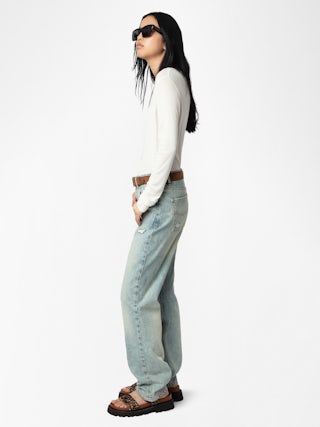 T-shirt Blair - T-shirt à manches longues avec fermeture boutonnée et ailes sur le devant.