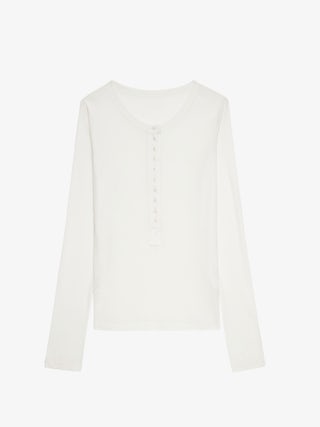 T-shirt Blair - T-shirt à manches longues avec fermeture boutonnée et ailes sur le devant.