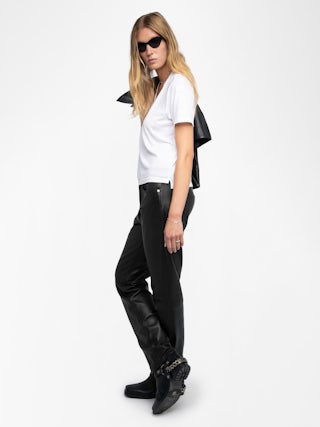 Marta T-shirt - White short-sleeve T-shirt with signature crystal wings on the back.