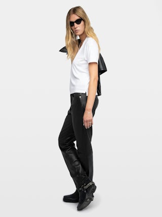 Marta T-shirt - White short-sleeve T-shirt with signature crystal wings on the back.