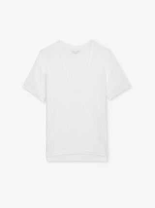 Marta T-shirt - White short-sleeve T-shirt with signature crystal wings on the back.