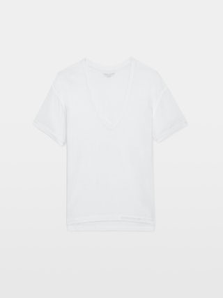 Marta T-shirt - White short-sleeve T-shirt with signature crystal wings on the back.