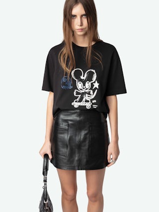 Edwin T-shirt - Round neck, short sleeve T-shirt with Humberto Cruz mouse on the front.