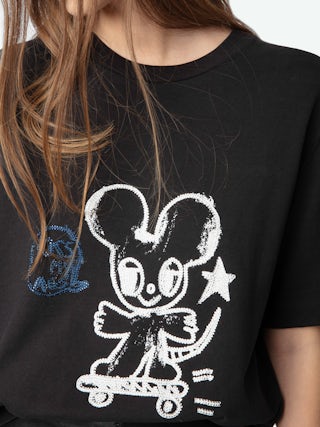 Edwin T-shirt - Round neck, short sleeve T-shirt with Humberto Cruz mouse on the front.