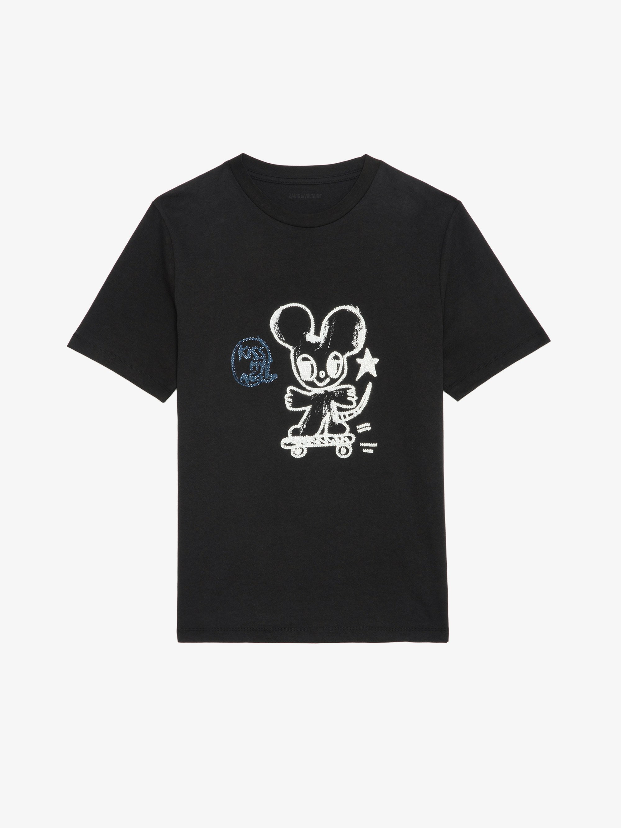 ZADIG & VOLTAIRE テティTシャツ JMTS017260 BLACK NWT Zadig & Voltaire Men's 'Remember Love' World Tour Medium