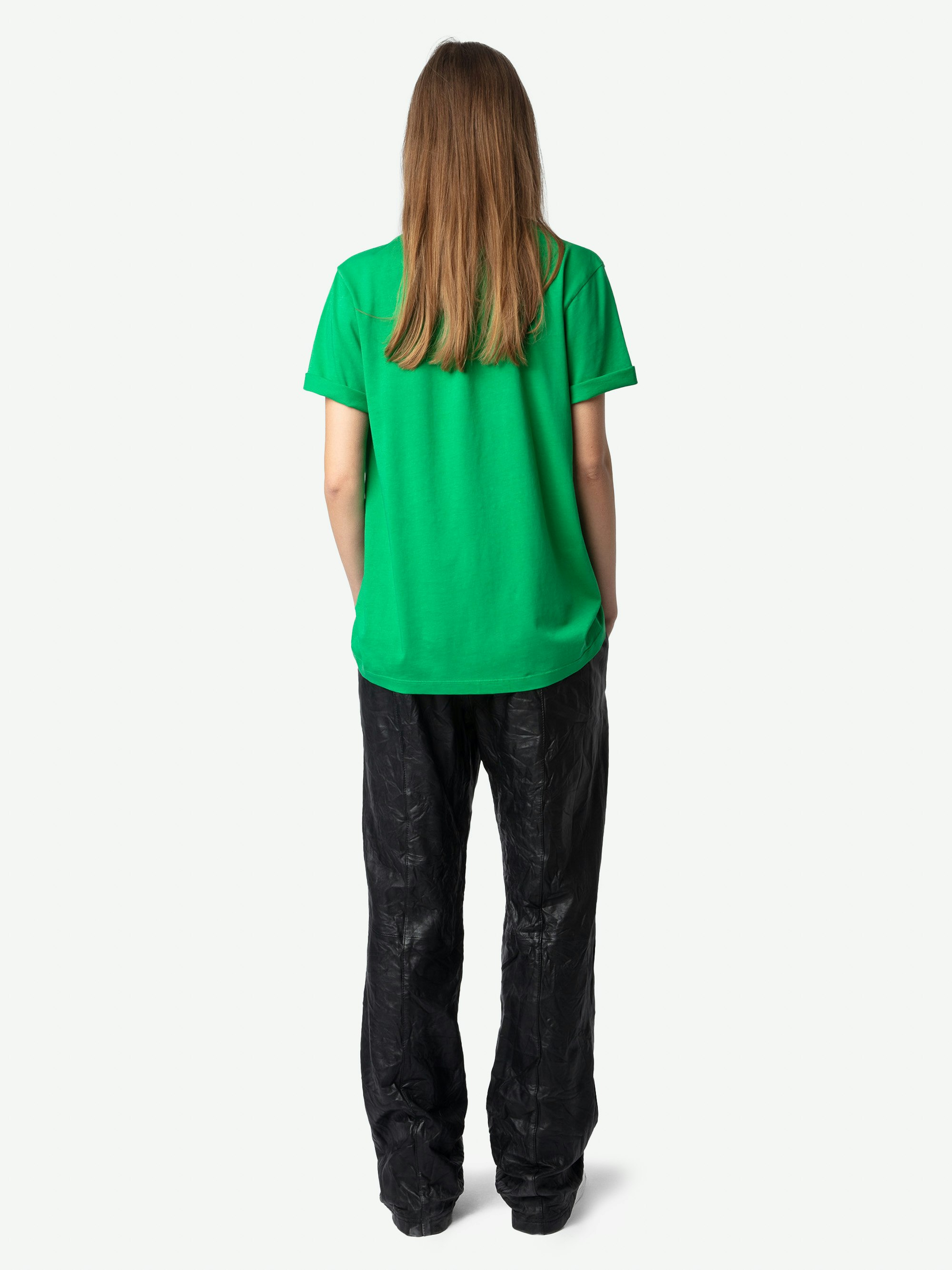 ZADIG & VOLTAIRE エトウィン Tシャツ JWTS02734 107 White Edwin T-shirt in Organic Cotton | Zadig&Voltaire