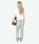 Mirta Polo - Short-sleeved cropped polo with embroidered wings on the front.