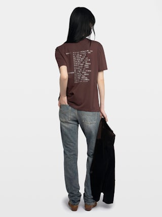 T-shirt Edwin - T-shirt ample manches courtes avec strass et imprimé.