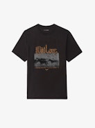 T-shirt Edwin - T-shirt oversize a maniche corte con stampa fotografica e strass sul davanti e sul retro.