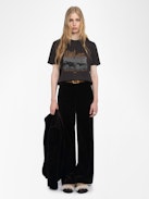 T-shirt Edwin - T-shirt oversize a maniche corte con stampa fotografica e strass sul davanti e sul retro.