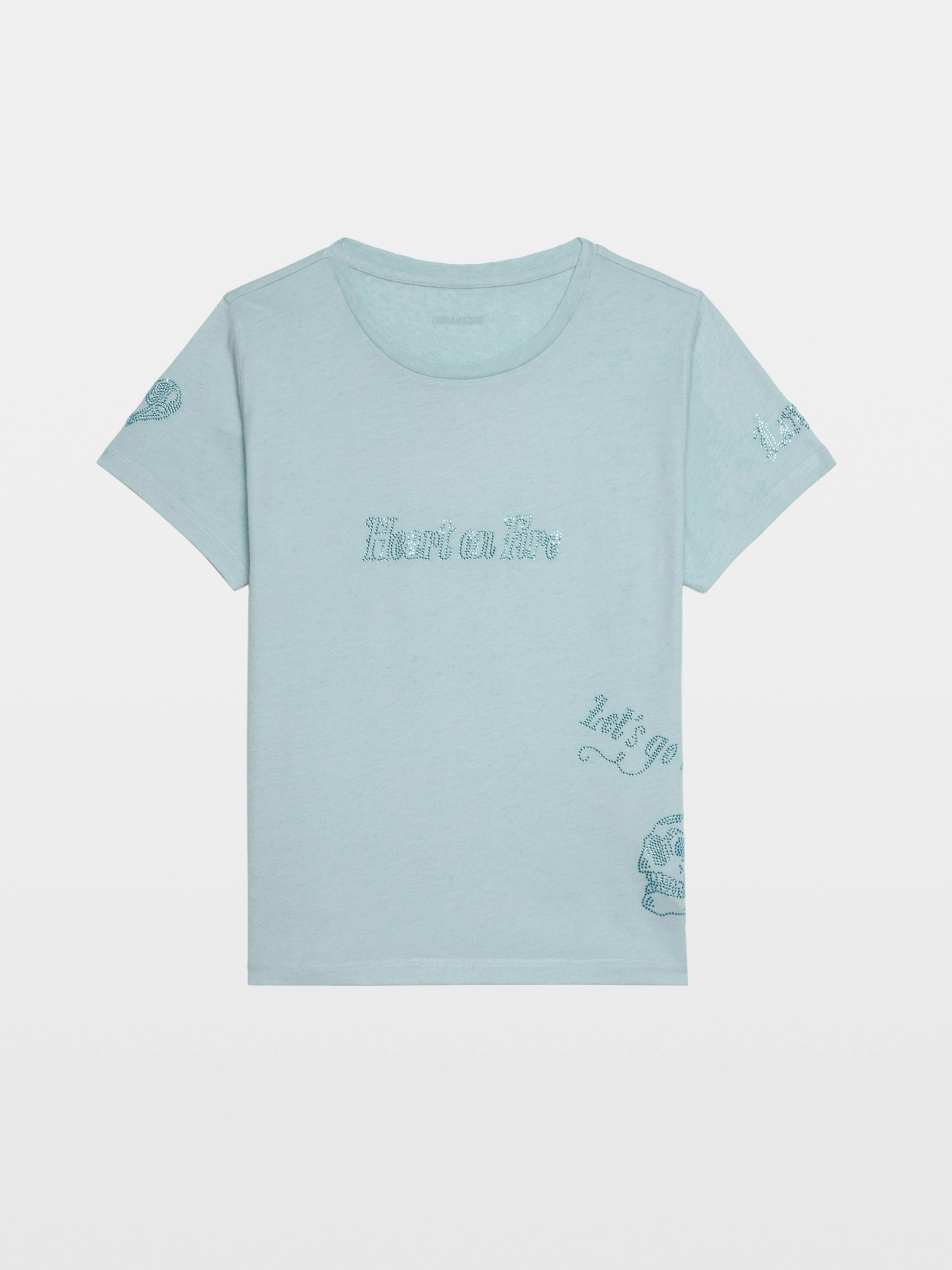 ダナンウィディヤント Edwini Cotton T-shirt in Black with Rhinestones | Zadig&Voltaire