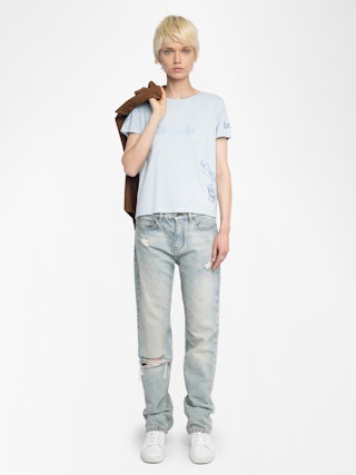 T-shirt Alys - T-shirt manches courtes avec multicusto strass.