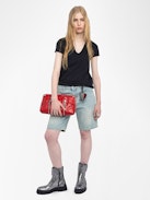 Story T-shirt - Short-sleeved T-shirt with fishnet back.